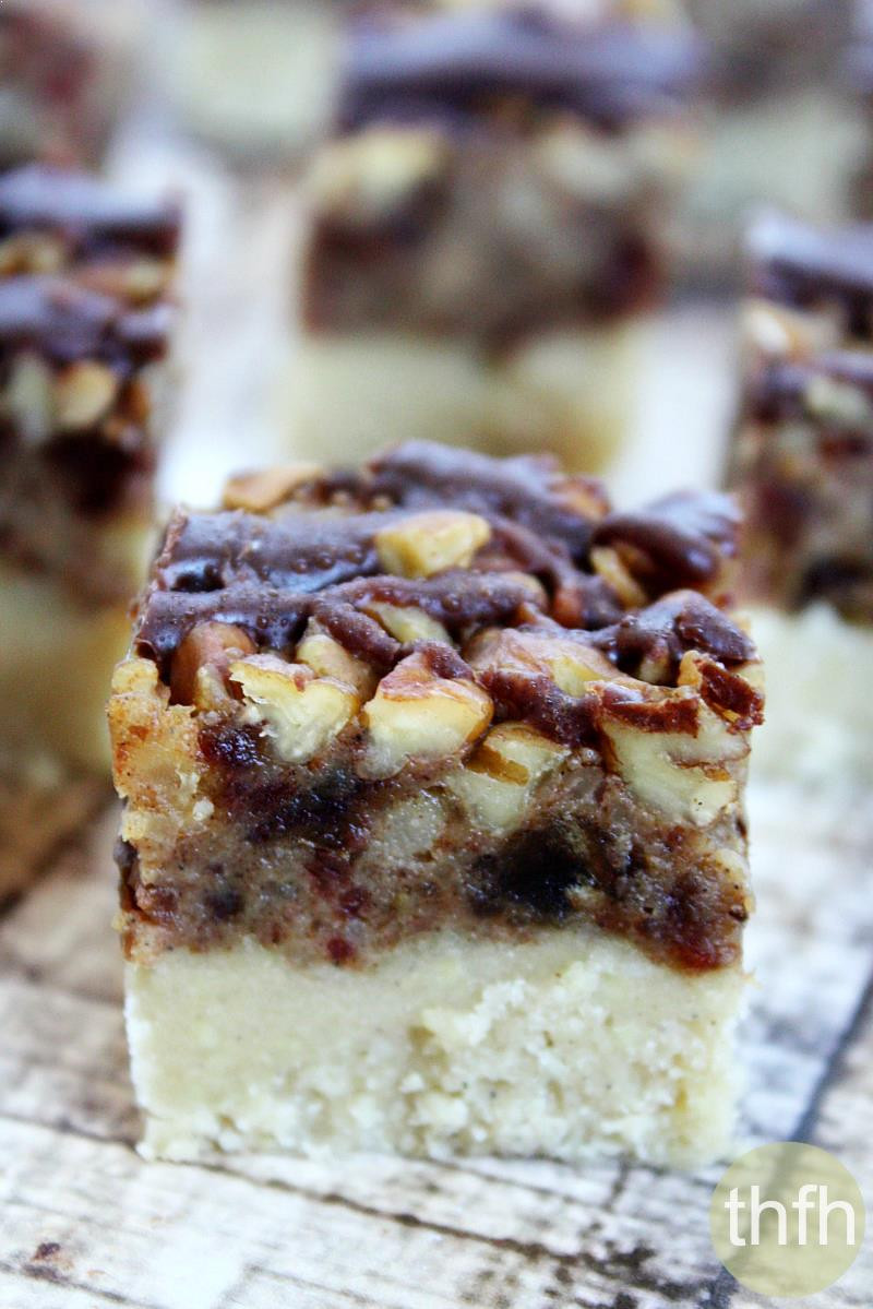 Healthy Pecan Pie Bars
 Gluten Free Vegan Pecan Pie Bars