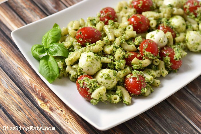 Healthy Pesto Pasta Salad Recipe
 Pesto Caprese Macaroni Salad Sizzling Eats