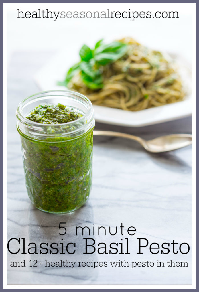 Healthy Pesto Sauce
 5 minute classic basil pesto Healthy Seasonal Recipes