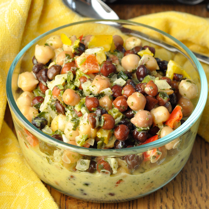 Healthy Picnic Side Dishes
 Summer Chickpea Black Bean Salad