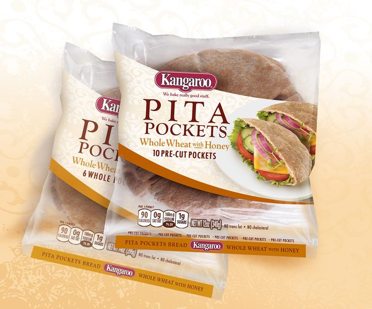 Healthy Pita Bread Brands
 Kangaroo Pita Pockets my package designs