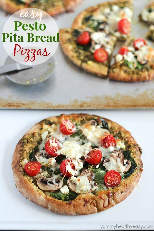 Healthy Pita Bread
 Easy Pesto Pita Bread Pizzas Yummy Healthy Easy