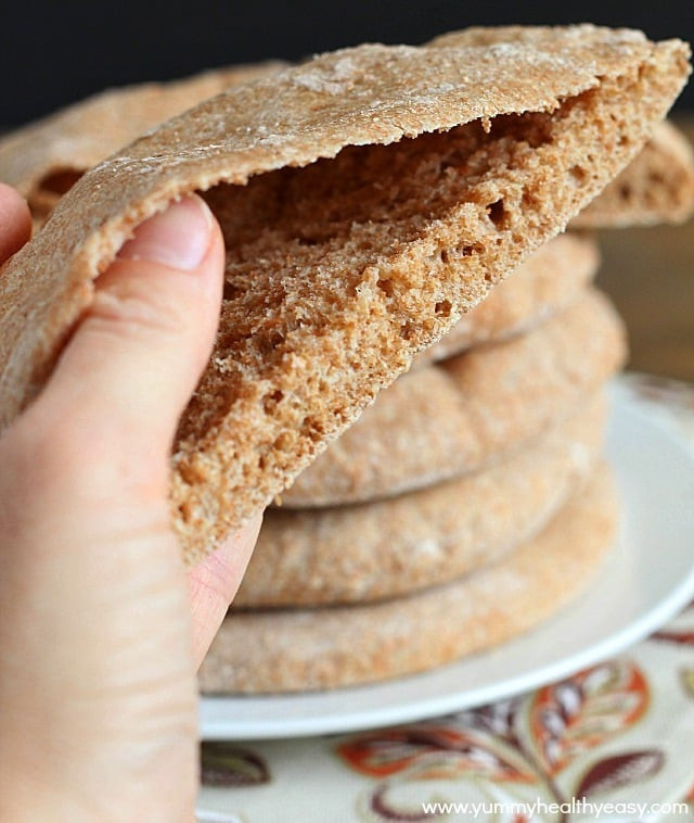 Healthy Pita Bread
 Homemade Whole Wheat Pita Bread Yummy Healthy Easy