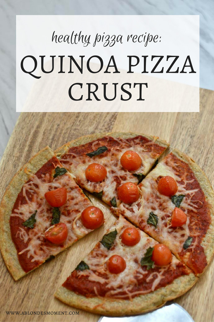 Healthy Pizza Crusts
 A Blonde s Moment Healthy Pizza Recipe Quinoa Crust