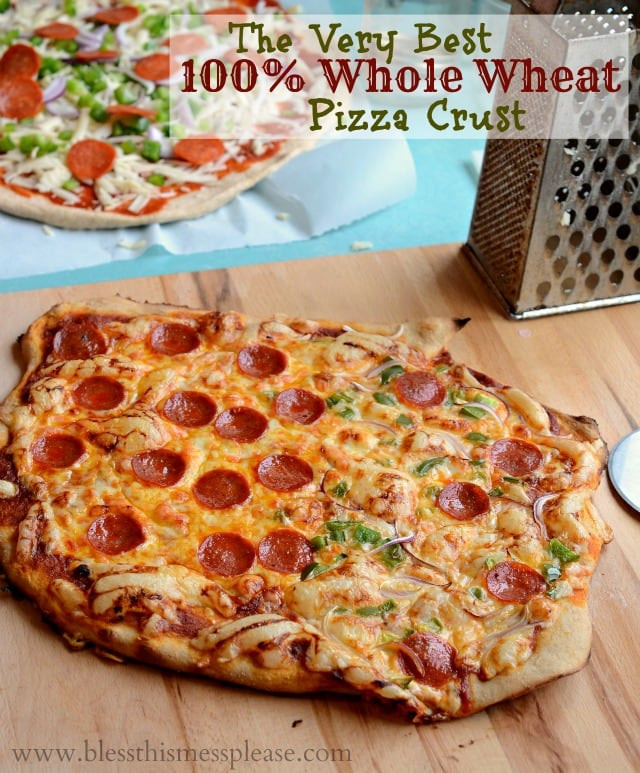 Healthy Pizza Dough
 Whole Wheat Pizza Crust Bless This Mess