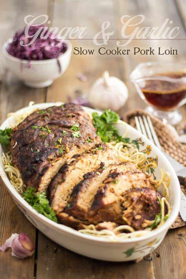 Healthy Pork Tenderloin Recipes Slow Cooker
 Ginger Garlic Slow Cooker Pork Loin