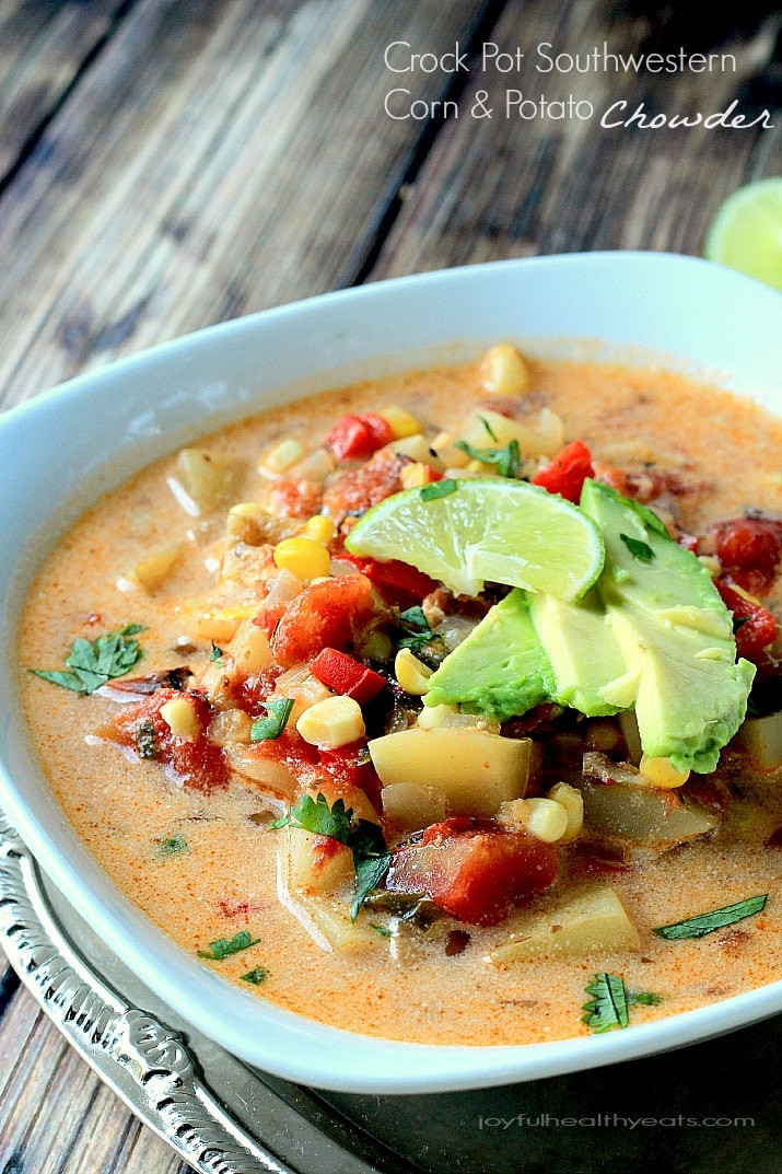 Healthy Potato Soup Crock Pot
 Crock Pot Southwestern Corn & Potato Chowder Dairy Free