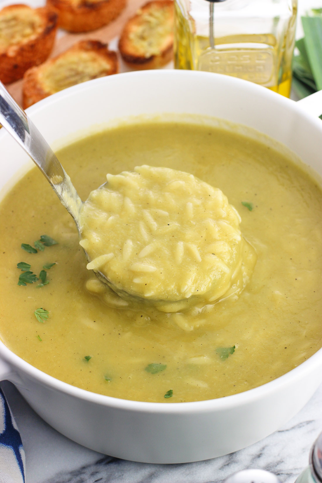 Healthy Potato Soup Recipe Easy
 Healthy Potato Leek Soup with Orzo