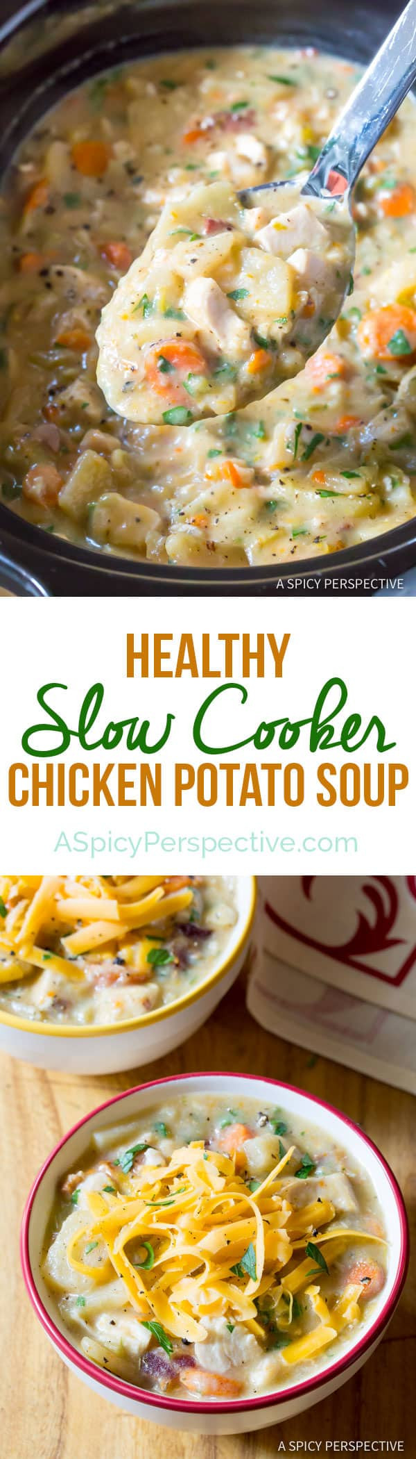 Healthy Potato Soup Recipe Slow Cooker
 Healthy Slow Cooker Chicken Potato Soup VIDEO A Spicy