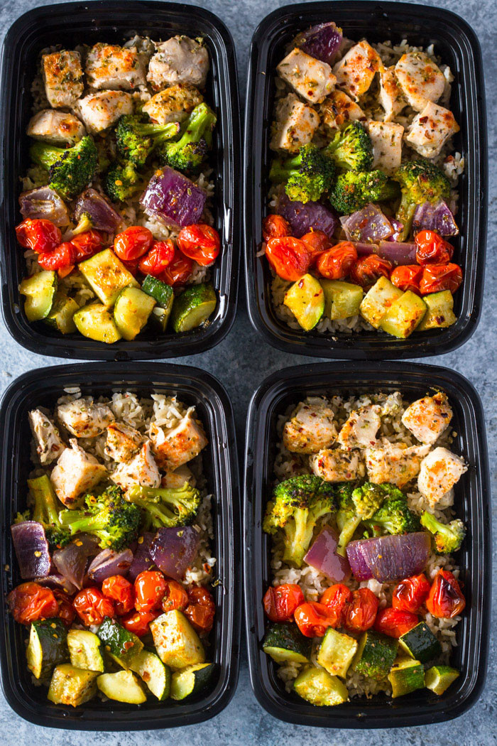Healthy Premade Lunches
 Meal Prep – Healthy Roasted Chicken and Veggies
