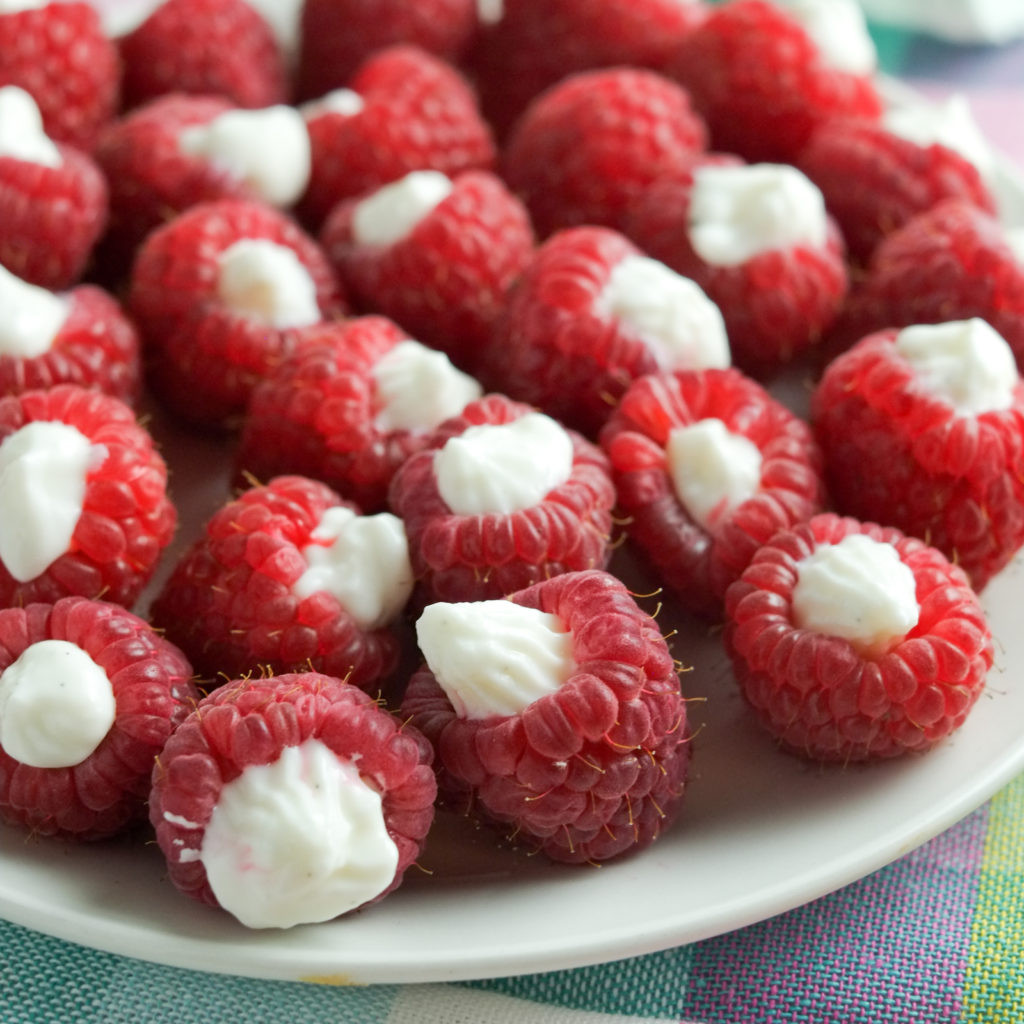 Healthy Premade Snacks
 Homemade Fruit Snack Frozen Yogurt Raspberries