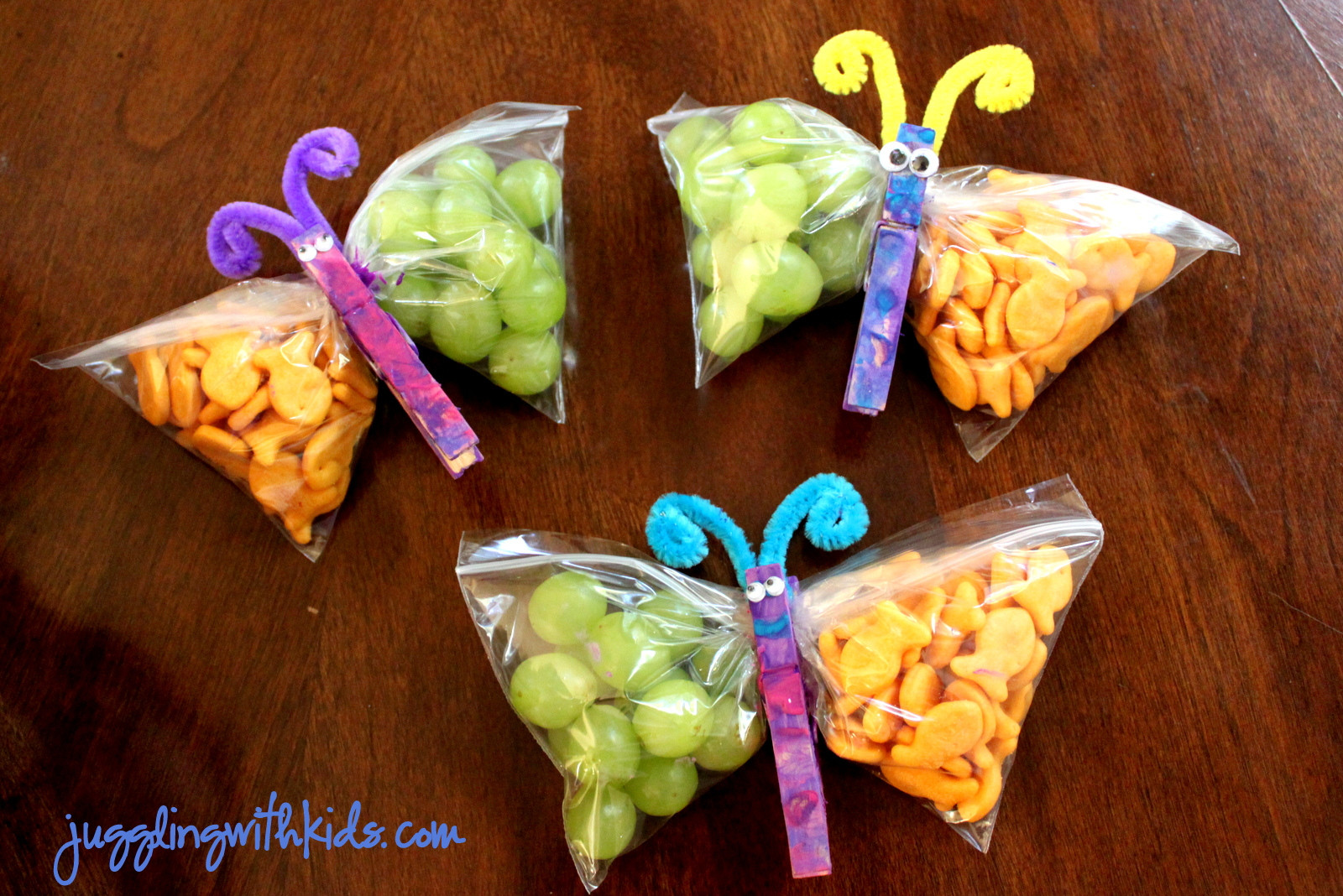 Healthy Preschool Snacks
 Butterfly Snacks – Juggling With Kids