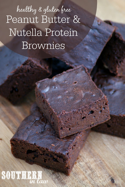 Healthy Protein Brownies
 Southern In Law Recipe Peanut Butter and Nutella Protein