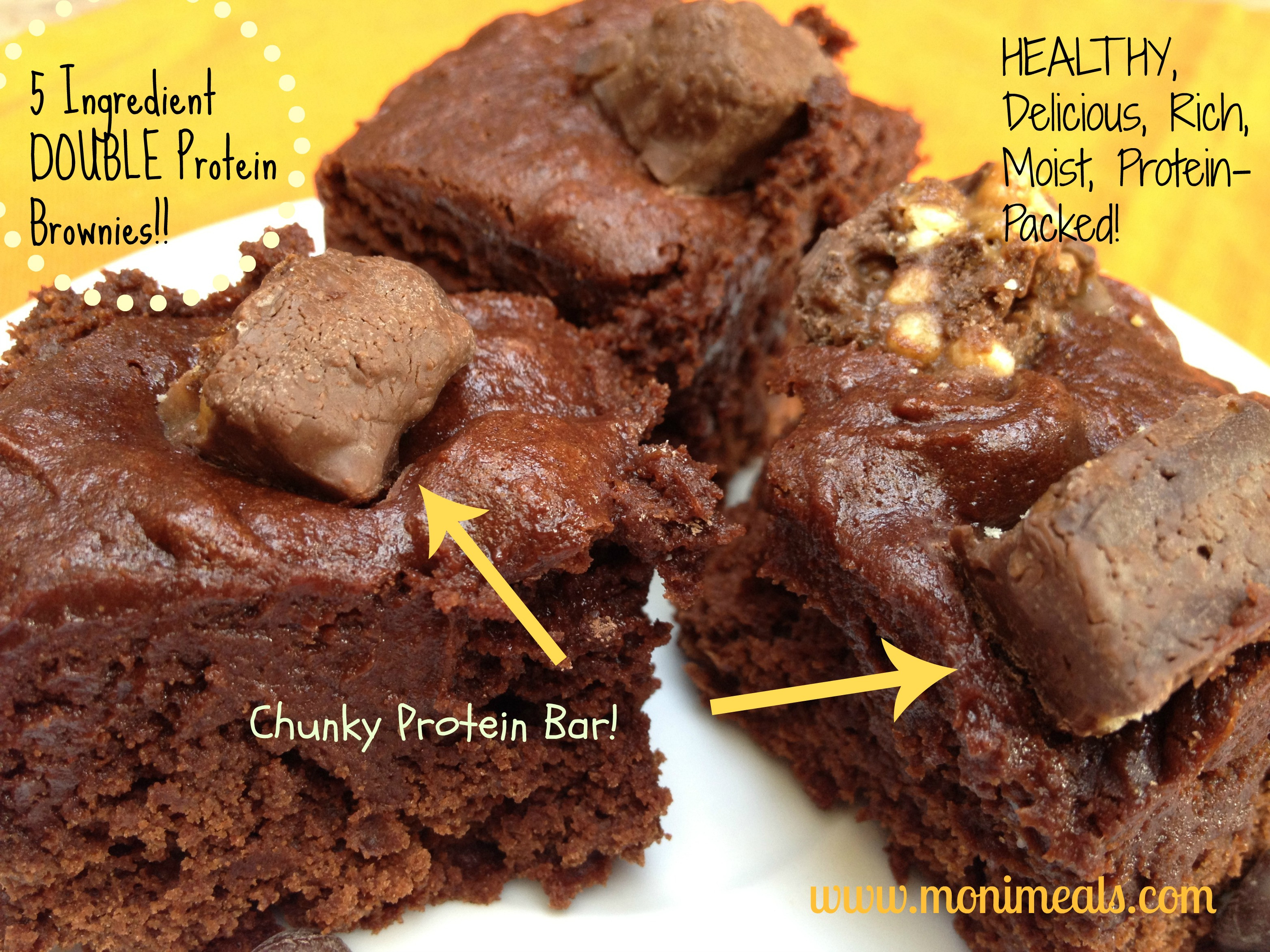 Healthy Protein Brownies
 EASY 5 Ingre nt Healthy Brownies