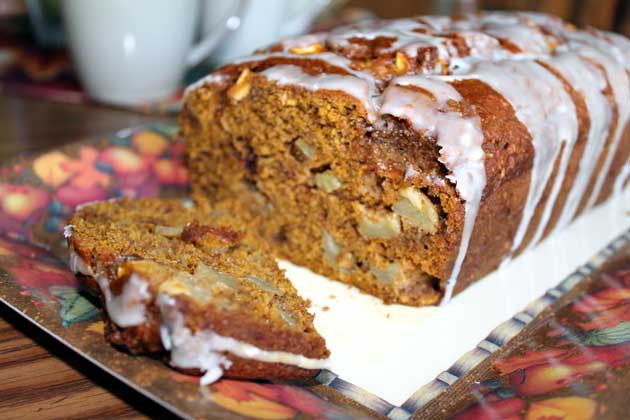 Healthy Pumpkin Apple Bread
 Healthy Pumpkin Apple Bread with Maple Glaze Passing The