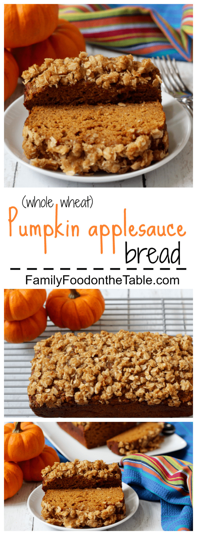 Healthy Pumpkin Bread Recipe Applesauce
 healthy whole wheat pumpkin bread