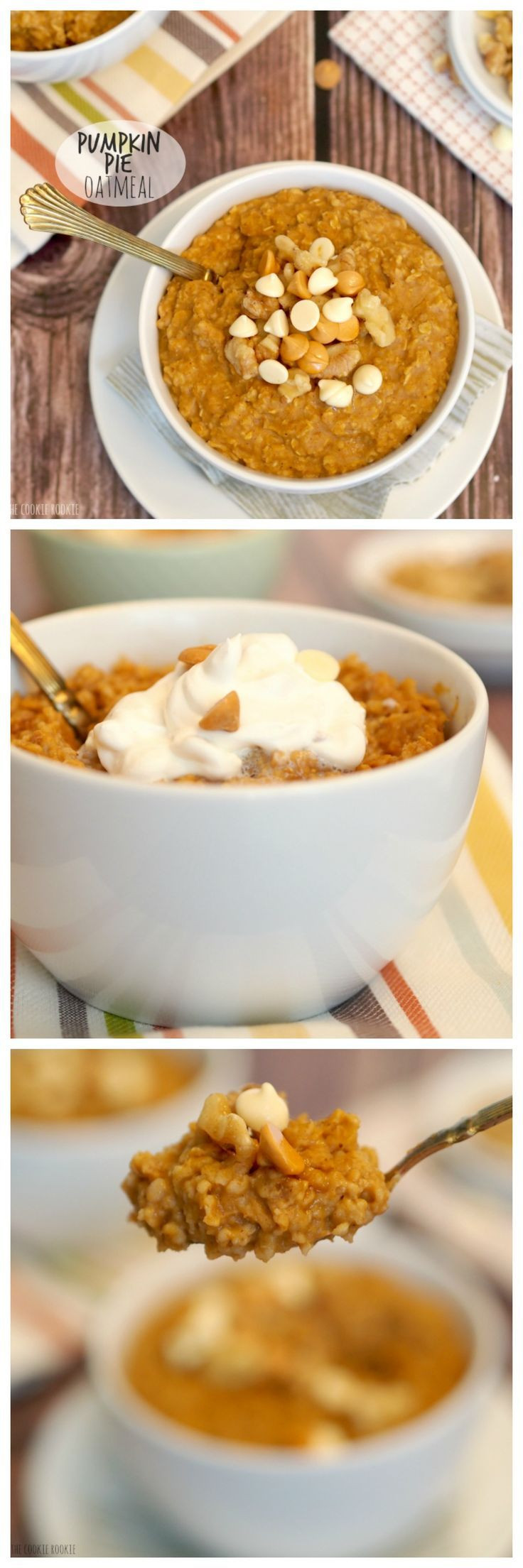 Healthy Pumpkin Breakfast Recipes
 Pumpkin Pie Oatmeal The perfect healthy breakfast for