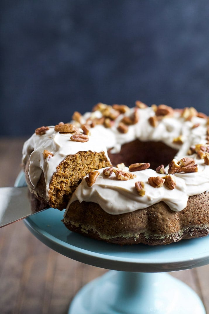 Healthy Pumpkin Bundt Cake
 Pumpkin Bundt Cake with Cream Cheese Frosting