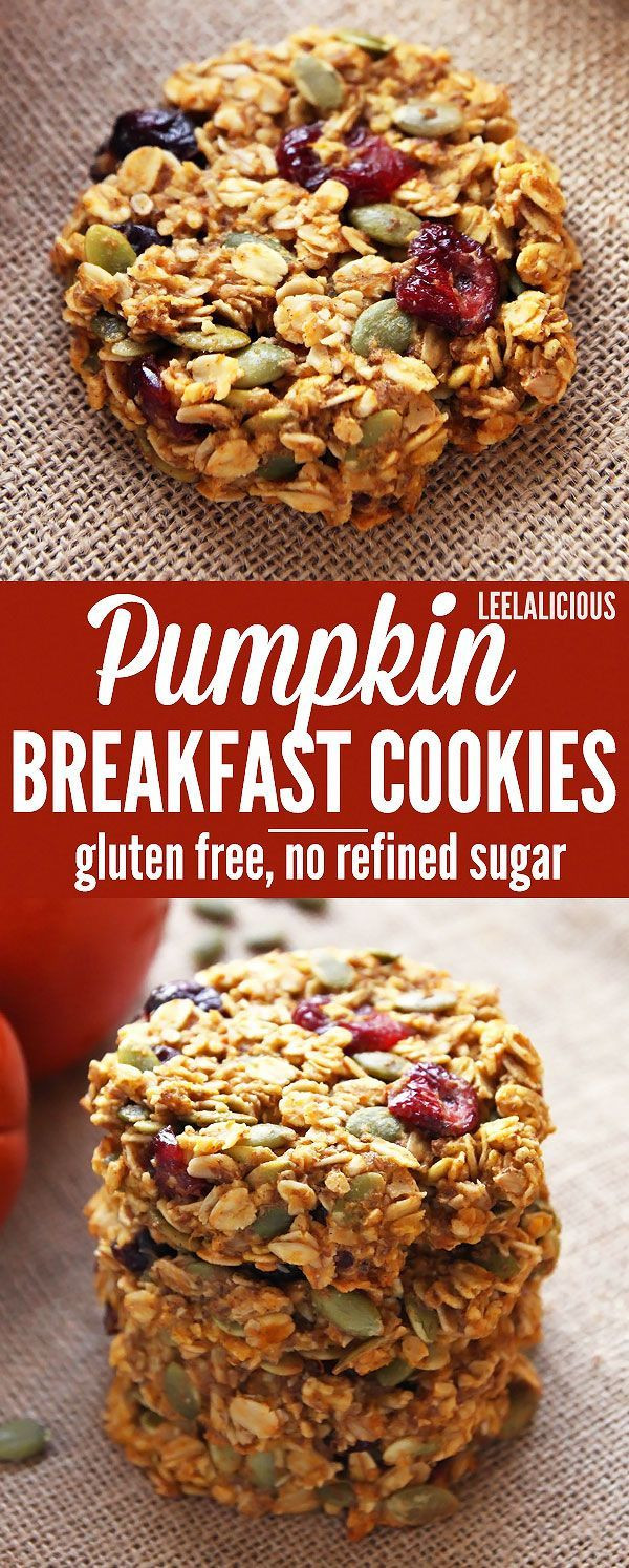 Healthy Pumpkin Cookies No Sugar
 Pumpkin Breakfast Cookies healthy make ahead breakfast