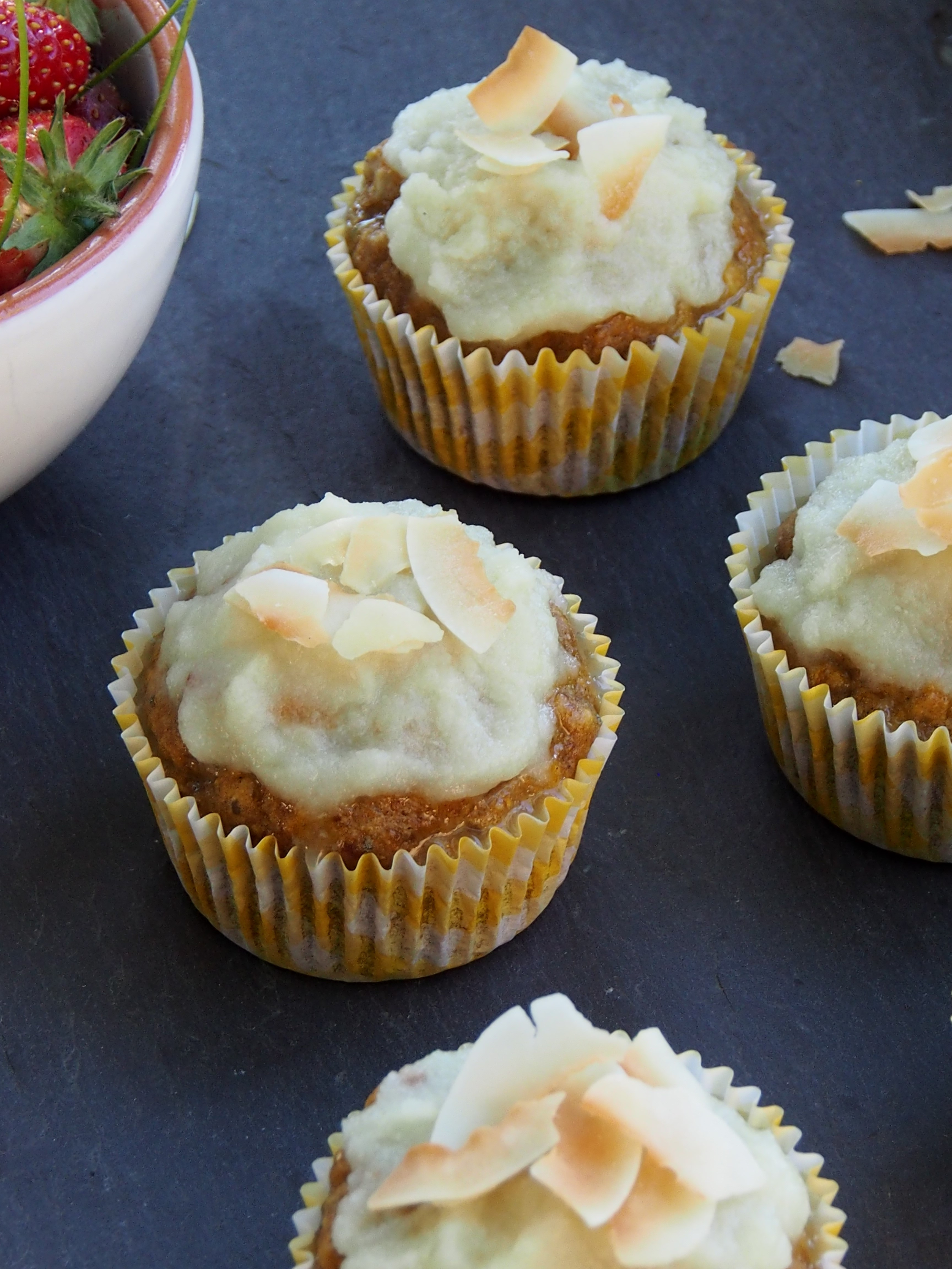 Healthy Pumpkin Cupcakes
 Healthier Pumpkin Cupcakes with Coconut Lime Topping