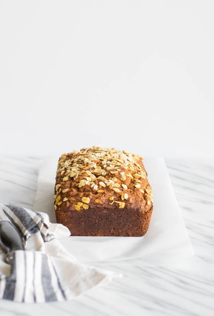 Healthy Pumpkin Oatmeal Bread
 Healthy Pumpkin Oat Bread with Walnuts