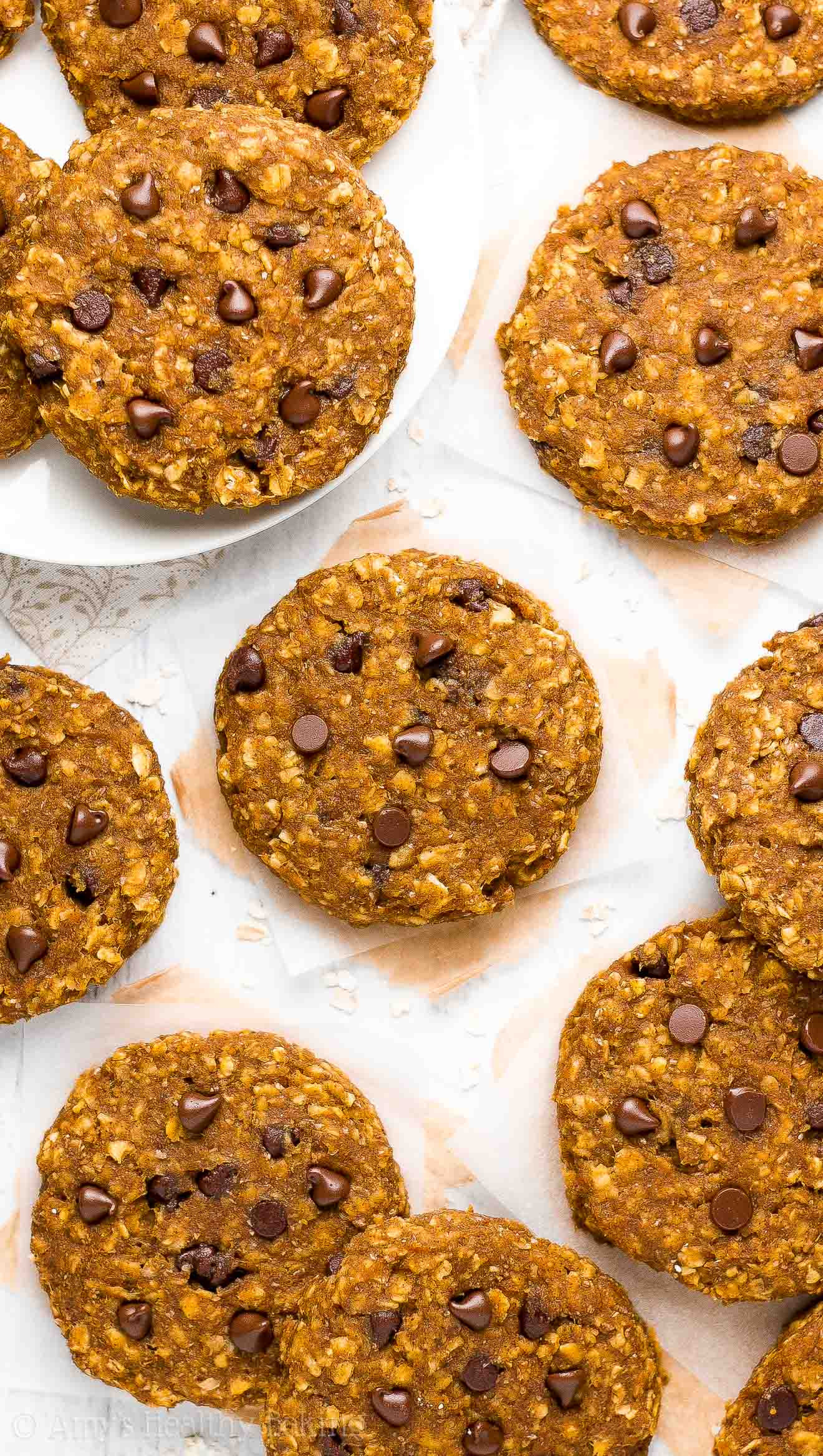 Healthy Pumpkin Oatmeal Chocolate Chip Cookies
 Healthy Pumpkin Chocolate Chip Oatmeal Breakfast Cookies