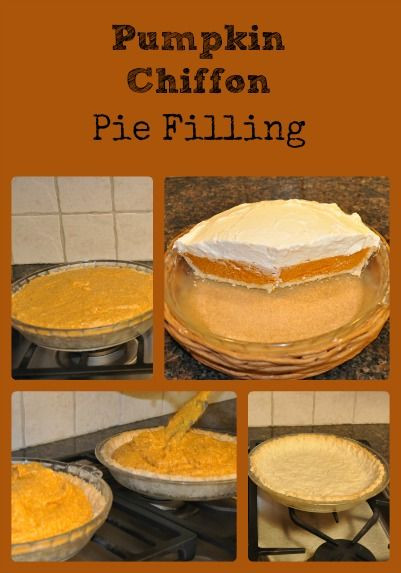 Healthy Pumpkin Pie Filling
 Pumpkin Chiffon Pie Filling Recipe