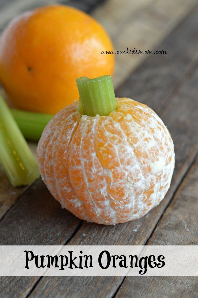 Healthy Pumpkin Snacks
 Pumpkin Oranges