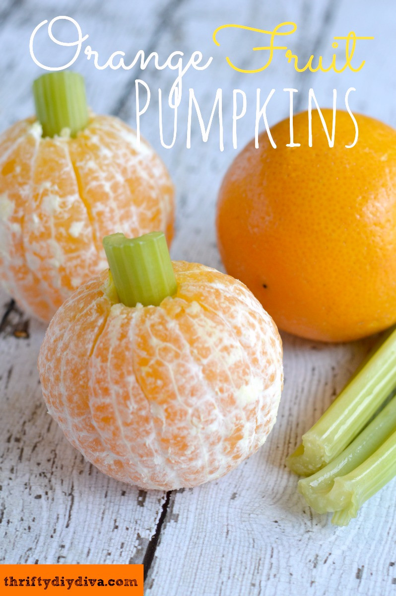 Healthy Pumpkin Snacks
 Healthy Halloween Snacks – Orange Fruit Pumpkins