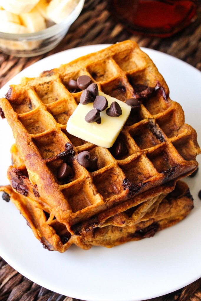 Healthy Pumpkin Waffles
 Healthy Pumpkin Chocolate Chip Waffles Layers of Happiness