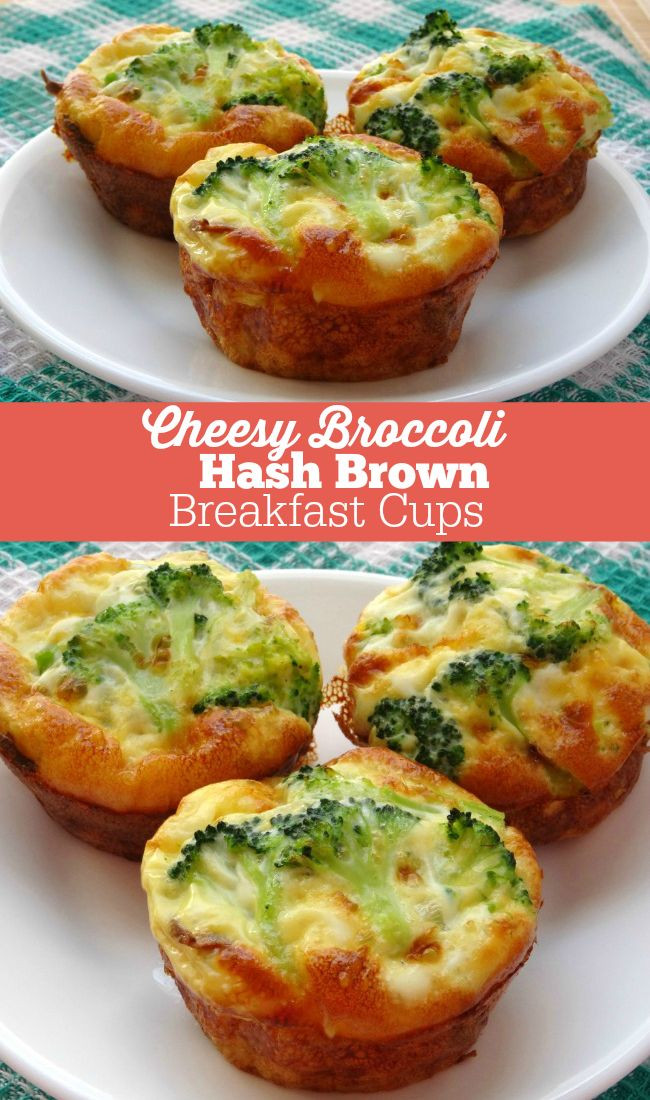 Healthy Quick Vegetarian Recipes
 Cheesy Broccoli Hash Brown Breakfast Cups Recipe – a