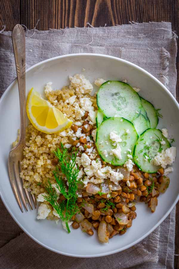 Healthy Quinoa Bowls
 lentil quinoa bowls with coriander and lemon Healthy