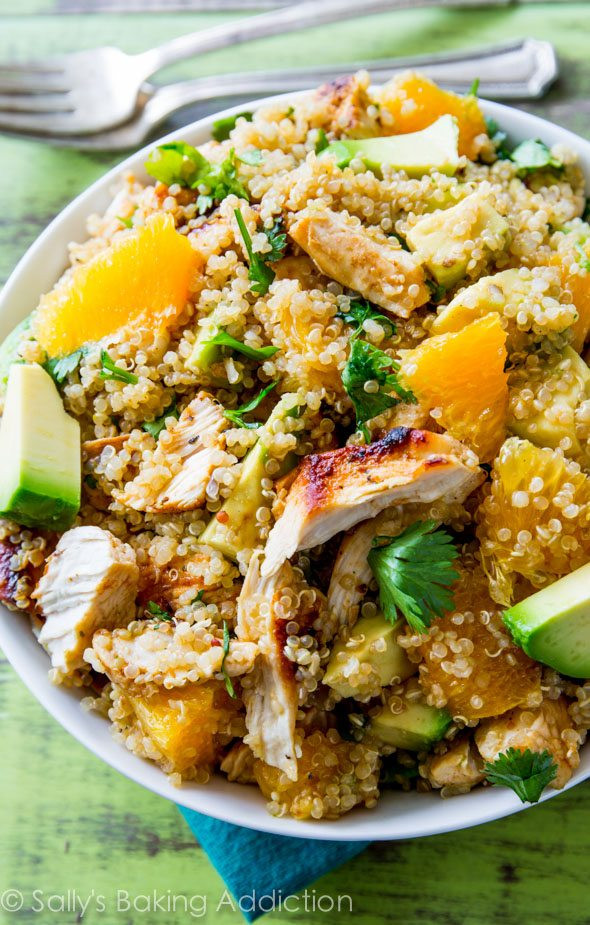 Healthy Quinoa Dinner Recipes
 Citrus Chicken Quinoa Salad Sallys Baking Addiction