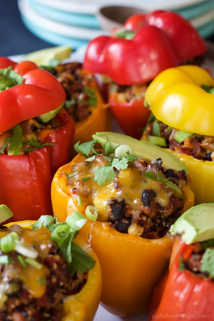 Healthy Quinoa Stuffed Peppers
 Southwestern Turkey Quinoa Stuffed Peppers