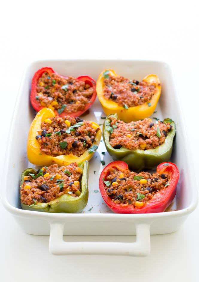 Healthy Quinoa Stuffed Peppers
 Healthy Mexican Turkey and Quinoa Stuffed Peppers