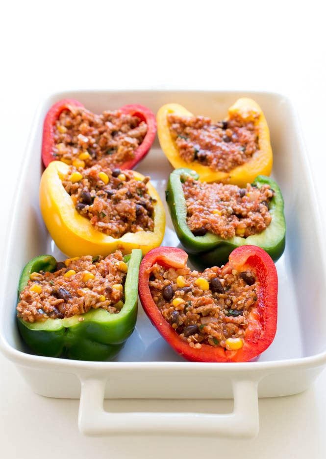 Healthy Quinoa Stuffed Peppers
 Healthy Mexican Turkey and Quinoa Stuffed Peppers