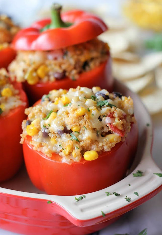Healthy Quinoa Stuffed Peppers
 Go Meatless With 16 Hearty Ve arian Meal Ideas