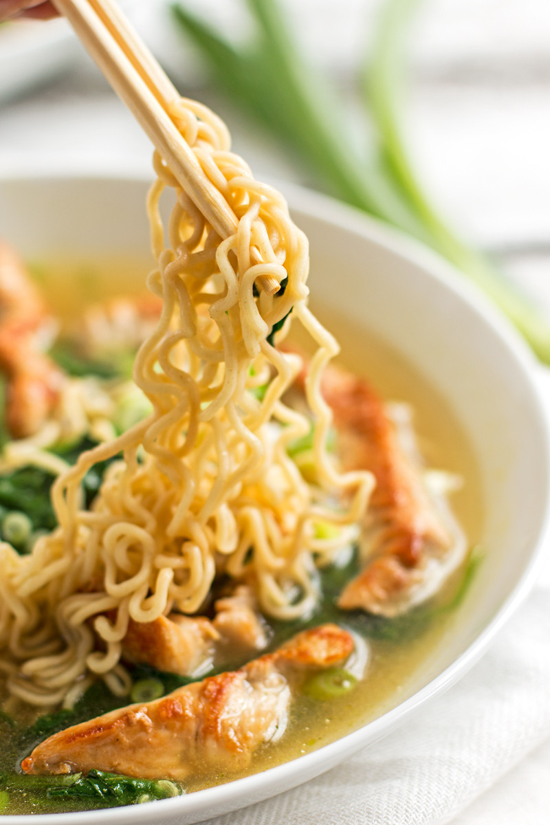 Healthy Ramen Noodles
 Healthy Turkey Ramen Bowls with Spinach