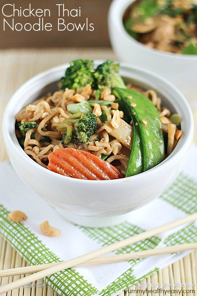 Healthy Ramen Noodles
 Chicken Thai Noodle Bowls Yummy Healthy Easy