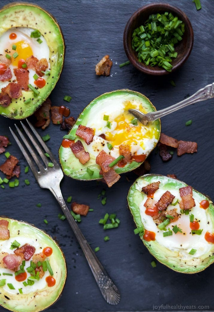 Healthy Recipes With Avocado
 Bacon Baked Egg in Avocado