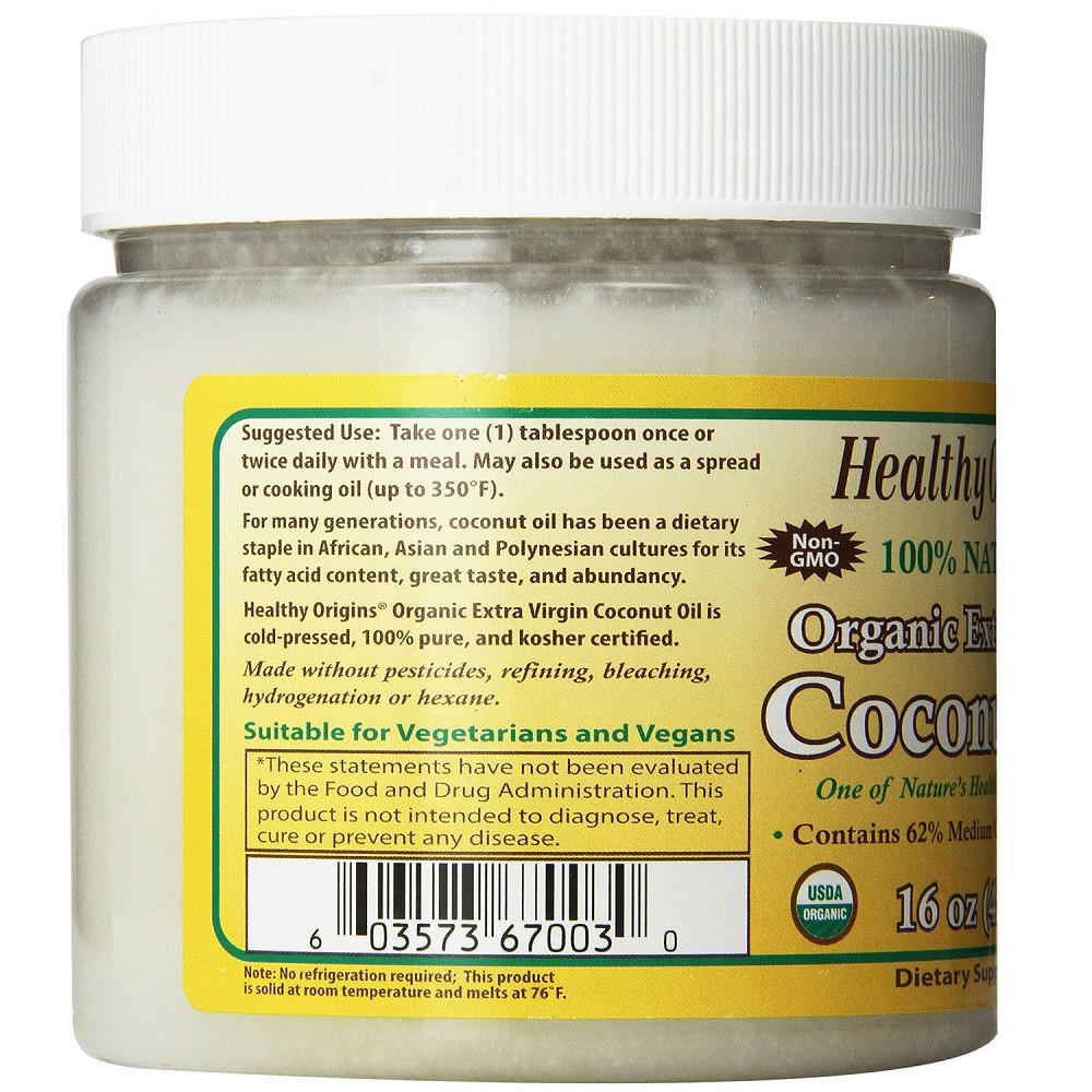 Healthy Recipes With Coconut Oil
 Healthy Origins Coconut Oil – Organic – Extra Virgin – 16