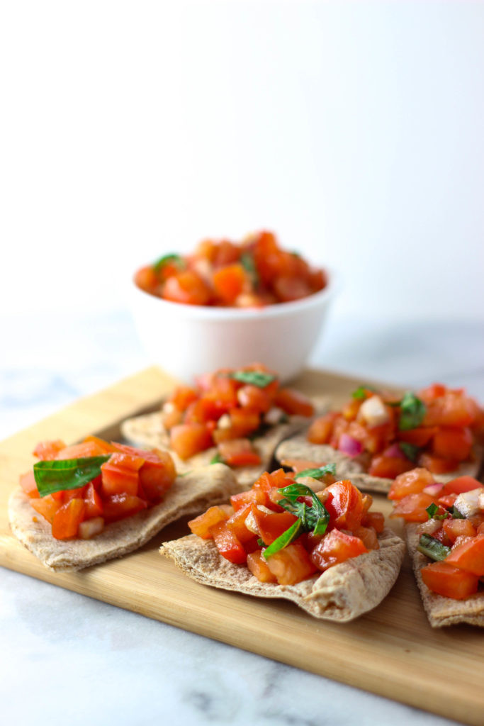 Healthy Restaurant Appetizers
 Bruschetta with Toasted Pita Bread Exploring Healthy Foods