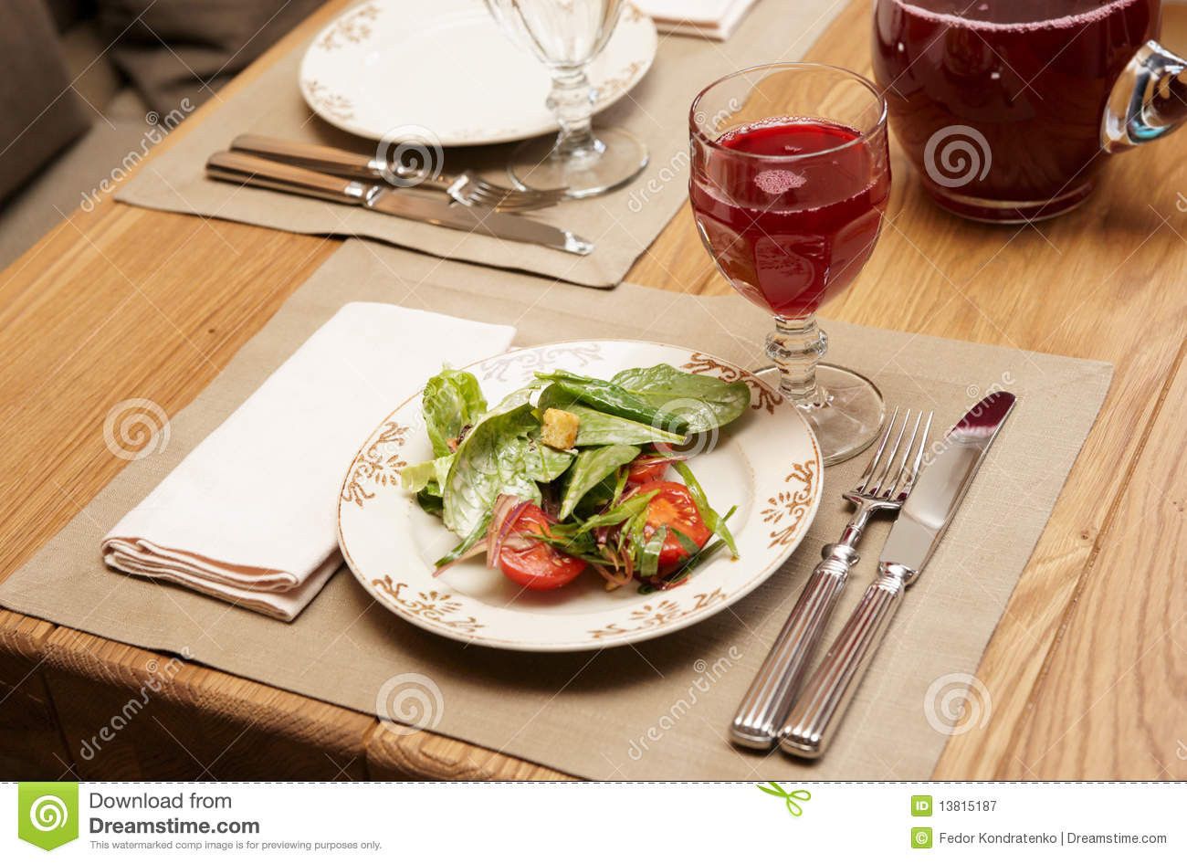 Healthy Restaurant Appetizers
 Healthy Appetizer Restaurant Table Royalty Free Stock