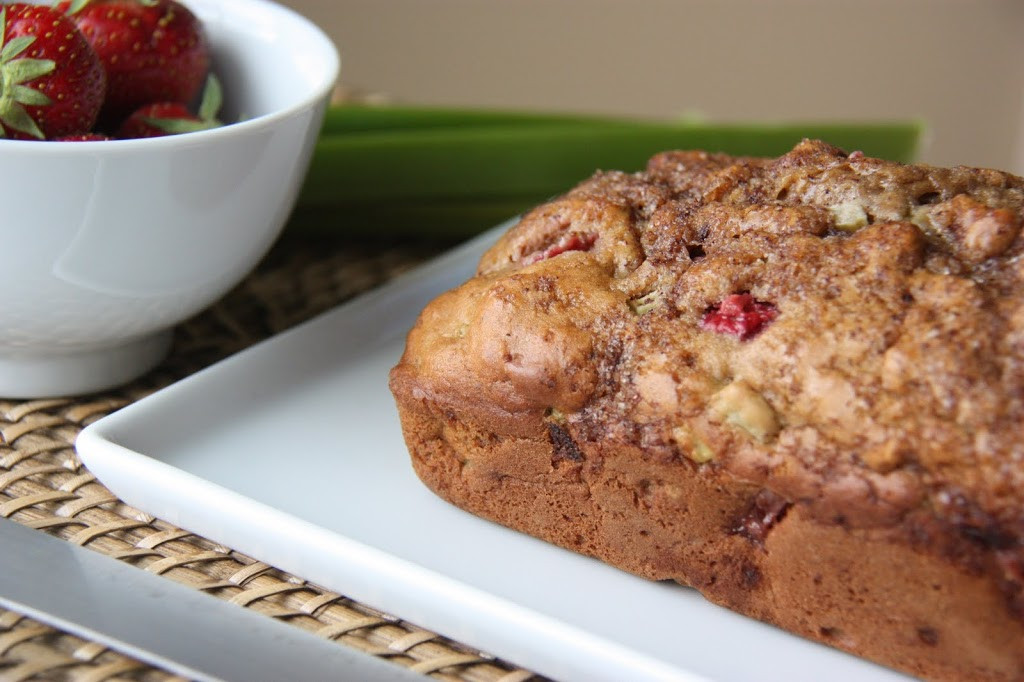 Healthy Rhubarb Bread
 Strawberry Rhubarb Bread