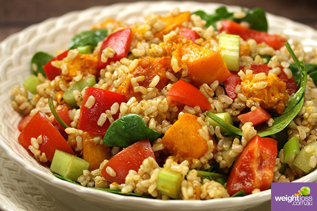 Healthy Rice Recipes For Weight Loss
 Brown Rice & Pumpkin Salad