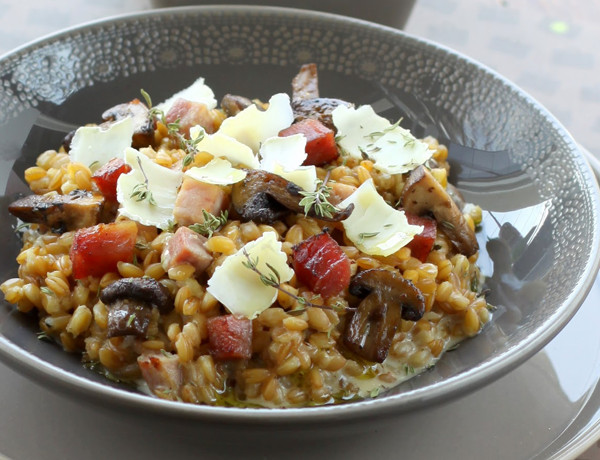 Healthy Risotto Recipes
 Spelt recipes Spelt Risotto With Goat Cheese And Ham