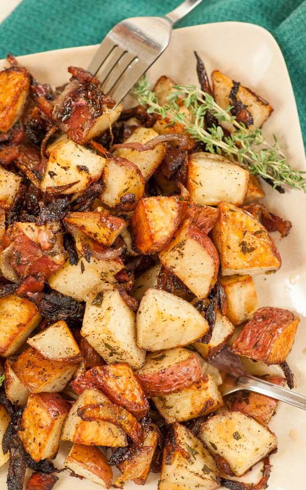 Healthy Roasted Red Potatoes
 Roasted Red Potatoes with ions and Bacon