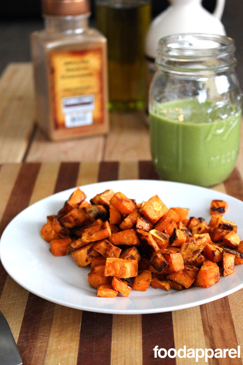 Healthy Roasted Sweet Potatoes
 Easy and Healthy Maple Cinnamon Roasted Sweet Potatoes