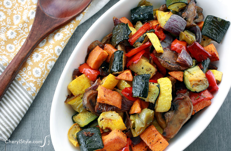 Healthy Roasted Vegetables
 Roasted ve able medley Everyday Dishes