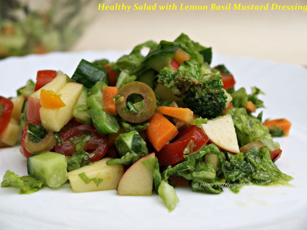 Healthy Salad Dressings
 Healthy Salad with Lemon Basil Mustard Dressing
